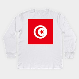 Tunisia flag Kids Long Sleeve T-Shirt